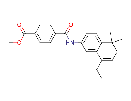 Molecular Structure of 166977-17-9 (Benzoic acid,
4-[[(8-ethyl-5,6-dihydro-5,5-dimethyl-2-naphthalenyl)amino]carbonyl]-,
methyl ester)