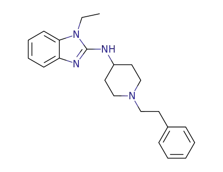 Molecular Structure of 73734-30-2 (1H-Benzimidazol-2-amine, 1-ethyl-N-[1-(2-phenylethyl)-4-piperidinyl]-)