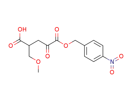 Molecular Structure of 112428-15-6 (Pentanedioic acid, 2-(methoxymethyl)-4-oxo-, 5-[(4-nitrophenyl)methyl]
ester)
