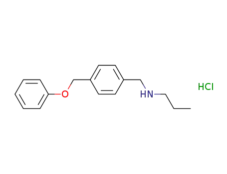 Molecular Structure of 169943-70-8 (N-Propyl-N-(4-phenoxymethylbenzyl)amine hydrochloride)