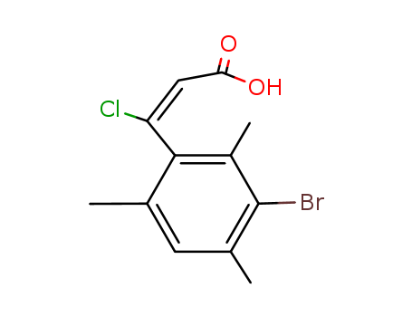 2-Propenoic acid, 3-(3-bromo-2,4,6-trimethylphenyl)-3-chloro-, (E)-