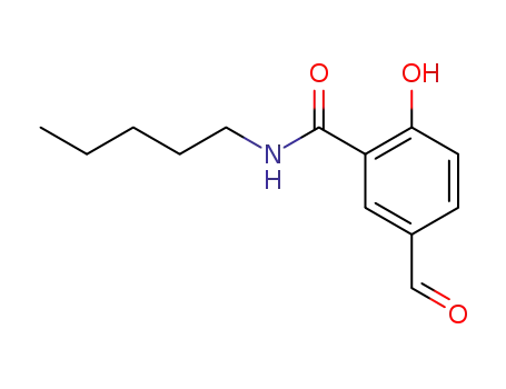 Molecular Structure of 369366-12-1 (5-formyl-2-hydroxy-<i>N</i>-pentyl-benzamide)