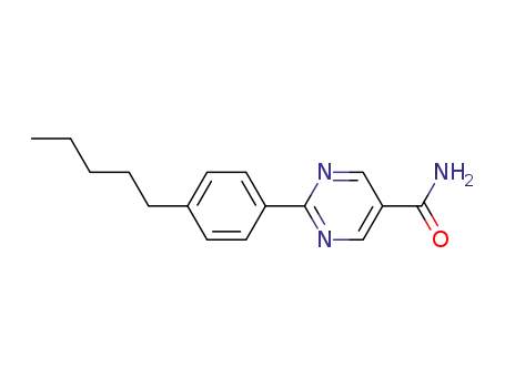 Molecular Structure of 59855-32-2 (5-Pyrimidinecarboxamide, 2-(4-pentylphenyl)-)