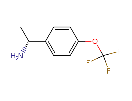 Molecular Structure of 951247-75-9 (Benzenemethanamine, a-methyl-4-(trifluoromethoxy)-, (aS)-)
