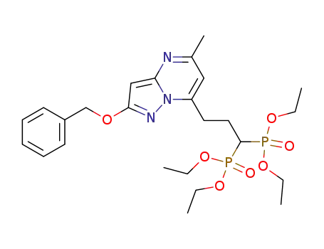 (3-(2-Benzyloxy-5-methyl-pyrazolo(1,5-a)pyrimidin-7-yl)-propylidene)bisphosphonic acid tetraethyl ester