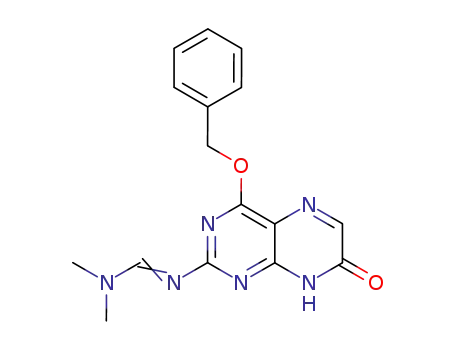Molecular Structure of 195821-68-2 (Methanimidamide,
N'-[1,7-dihydro-7-oxo-4-(phenylmethoxy)-2-pteridinyl]-N,N-dimethyl-)
