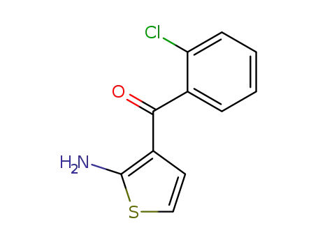 Molecular Structure of 40017-58-1 (2-Amino-3-(2-chlorobenzoyl)thiophene)