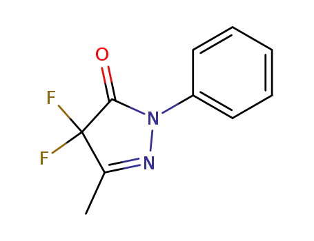 Molecular Structure of 56875-01-5 (3H-Pyrazol-3-one, 4,4-difluoro-2,4-dihydro-5-methyl-2-phenyl-)
