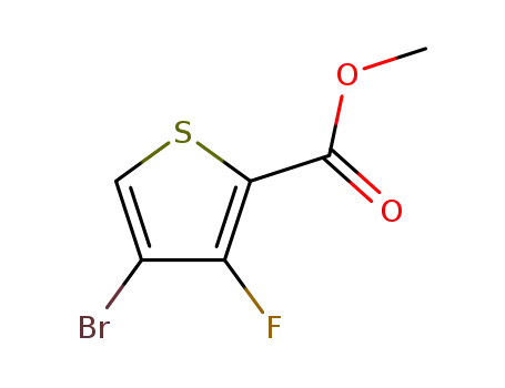 Molecular Structure of 395664-56-9 (2-Thiophenecarboxylic acid, 4-bromo-3-fluoro-, methyl ester)