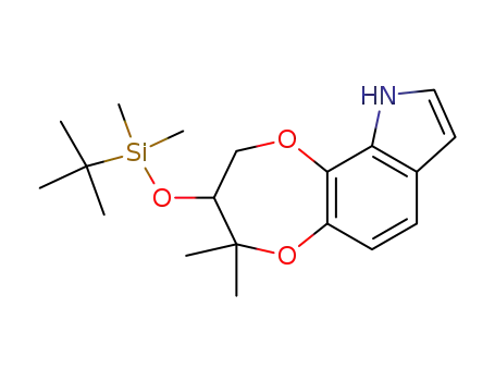 Molecular Structure of 172226-45-8 ((+/-)-3-<<(1,1-dimethylethyl)dimethylsilyl>oxy>-4,4-dimethyl-3,4-dihydro-2H,10H-<1,4>dioxepino<2,3-g>indole)