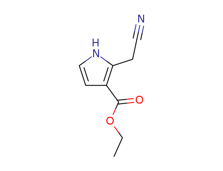 1H-Pyrrole-3-carboxylicacid, 2-(cyanomethyl)-, ethyl ester cas  67464-81-7