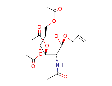 Molecular Structure of 28738-44-5 (Allyl 2-Acetamido-3,4,6-tri-O-acetyl-2-deoxy--D-glucopyranoside)