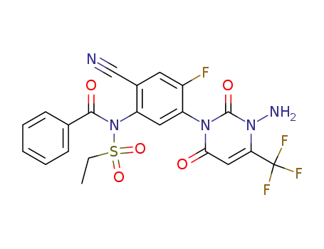 N-[5-(3-amino-2,6-dioxo-4-trifluoromethyl-3,6-dihydro-1(2H)-pyrimidinyl)-2-cyano-4-fluoro-phenyl]-N-benzoyl-1-ethanesulphonamide