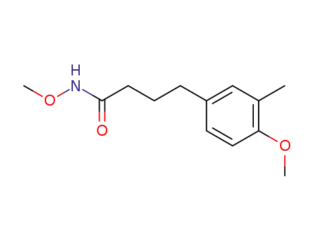 Molecular Structure of 626239-69-8 (<i>N</i>-methoxy-4-(4-methoxy-3-methyl-phenyl)-butyramide)