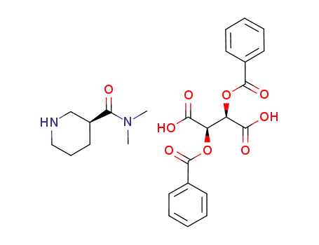 (S)-N,N-dimethyl-3-piperidinecarboxamide-L-(dibenzoyl)tartrate salt