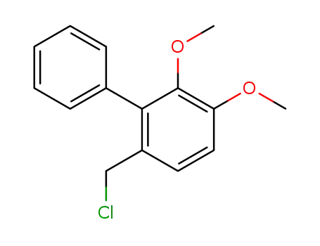 Molecular Structure of 103692-04-2 (1,1'-Biphenyl, 6-(chloromethyl)-2,3-dimethoxy-)