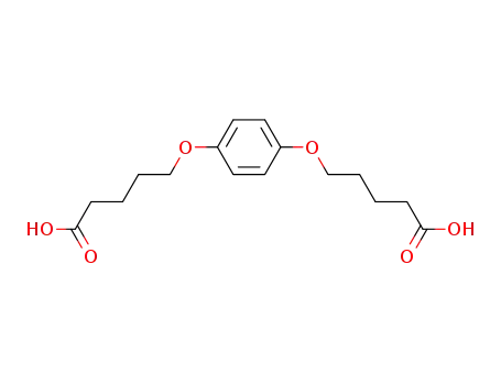 Molecular Structure of 101254-09-5 (Pentanoic acid, 5,5'-[1,4-phenylenebis(oxy)]bis-)