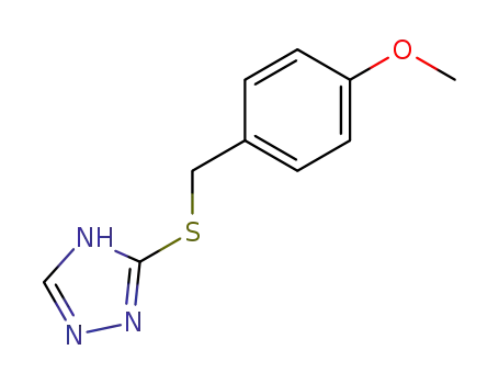 Molecular Structure of 17357-75-4 (3-[(4-METHOXYBENZYL)THIO]-1H-1,2,4-TRIAZOLE)