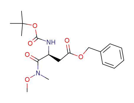 Molecular Structure of 149751-93-9 (Butanoic acid,
3-[[(1,1-dimethylethoxy)carbonyl]amino]-4-(methoxymethylamino)-4-oxo
-, phenylmethyl ester, (3S)-)