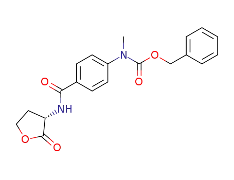 Molecular Structure of 875668-06-7 (Carbamic acid,
methyl[4-[[[(3S)-tetrahydro-2-oxo-3-furanyl]amino]carbonyl]phenyl]-,
phenylmethyl ester)