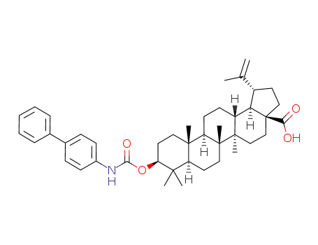Molecular Structure of 1187569-38-5 (3-O-[N-(biphenyl)-p-carbamoyl]betulinic acid)