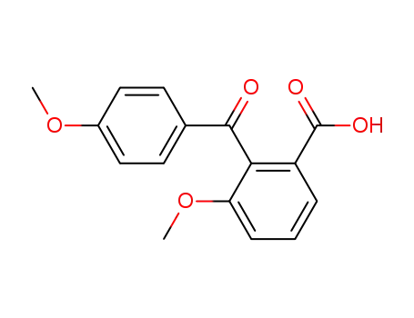 Molecular Structure of 80764-47-2 (3-methoxy-2-(4-methoxybenzoyl)benzoic acid)