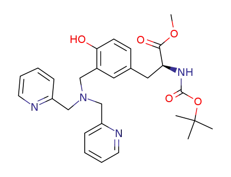 3-{3-[(bis-pyridin-2-ylmethyl-amino)-methyl]-4-hydroxy-phenyl}-2-<i>tert</i>-butoxycarbonylamino-propionic acid methyl ester