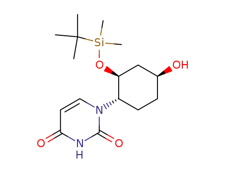 Molecular Structure of 878550-04-0 (1-{2'-[(tert-butyl)dimethylsilyloxy]-4'-hydroxycyclohexyl}uracil)