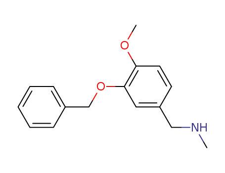 Molecular Structure of 54542-56-2 (Benzenemethanamine, 4-methoxy-N-methyl-3-(phenylmethoxy)-)