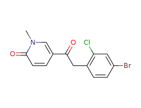5-[2-(4-bromo-2-chloro-phenyl)-acetyl]-1-methyl-1H-pyridin-2-one