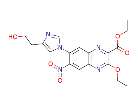 Molecular Structure of 221167-10-8 (ethyl 3-ethoxy-7-[4-(2-hydroxyethyl)imidazol-1-yl]-6-nitroquinoxaline-2-carboxylate)