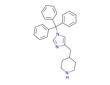 Molecular Structure of 151070-87-0 (Piperidine, 4-[[1-(triphenylmethyl)-1H-imidazol-4-yl]methyl]-)