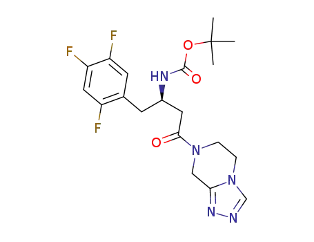 [3-(5,6-dihydro-8<i>H</i>-[1,2,4]triazolo[4,3-<i>a</i>]pyrazin-7-yl)-3-oxo-1-(2,4,5-trifluoro-benzyl)-propyl]-carbamic acid <i>tert</i>-butyl ester