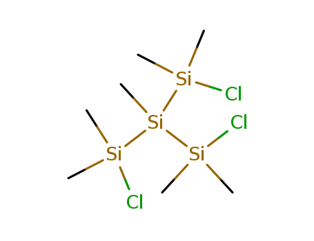 Molecular Structure of 107792-64-3 (Trisilane, 1,3-dichloro-2-(chlorodimethylsilyl)-1,1,2,3,3-pentamethyl-)