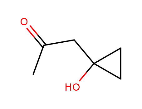 Molecular Structure of 80345-20-6 (2-Propanone, 1-(1-hydroxycyclopropyl)- (9CI))