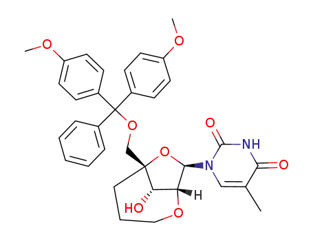 Molecular Structure of 634153-98-3 (5'-O-(4,4'-dimethoxytrityl)-2'-O,4'-C-propylene-5-methyluridine)