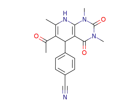 4-(6-ACETYL-1,3,7-TRIMETHYL-2,4-DIOXO-1,2,3,4,5,8-HEXAHYDROPYRIDO[2,3-D]PYRIMIDIN-5-YL)BENZONITRILE