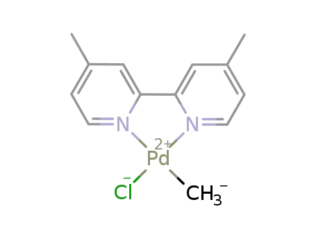 Molecular Structure of 524936-74-1 ([(4,4'-dimethyl-2,2'-bipyridine)Pd(Me)Cl])