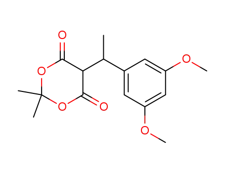 Molecular Structure of 618084-32-5 (1,3-Dioxane-4,6-dione, 5-[1-(3,5-dimethoxyphenyl)ethyl]-2,2-dimethyl-)
