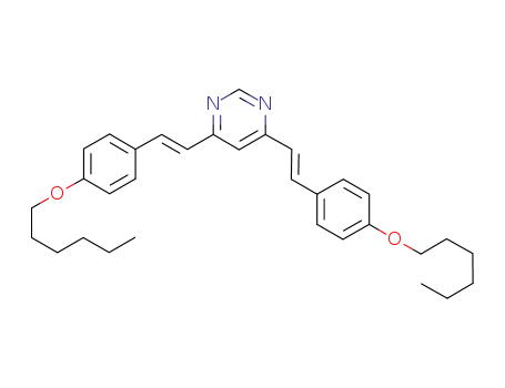 Molecular Structure of 1154425-13-4 ((E,E)-4,6-bis(4-hexyloxystyryl)pyrimidine)