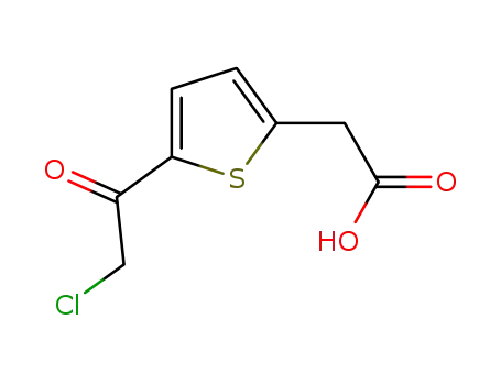 Molecular Structure of 175203-15-3 (2-[5-(2-CHLOROACETYL)-2-THIENYL]ACETIC ACID)