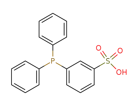 Molecular Structure of 16704-71-5 (Benzenesulfonicacid, 3-(diphenylphosphino)-)