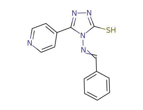 Molecular Structure of 133846-97-6 (3H-1,2,4-Triazole-3-thione,
2,4-dihydro-4-[(phenylmethylene)amino]-5-(4-pyridinyl)-)