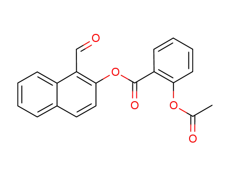 Molecular Structure of 612060-42-1 (Benzoic acid, 2-(acetyloxy)-, 1-formyl-2-naphthalenyl ester)