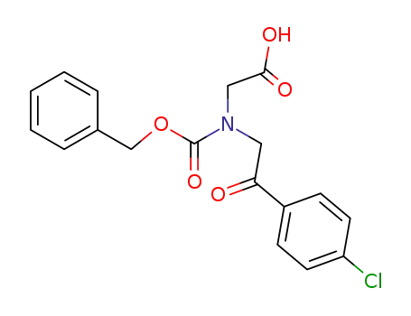 Molecular Structure of 579466-90-3 (Glycine, N-[2-(4-chlorophenyl)-2-oxoethyl]-N-[(phenylmethoxy)carbonyl]-)