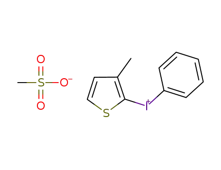 Molecular Structure of 1205744-68-8 ((3-methyl-2-thienyl)(phenyl)iodonium methanesulfonate)
