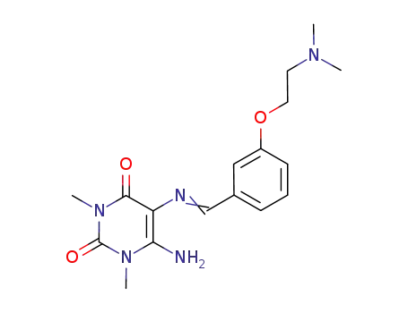 6-amino-5-[{3-(2-dimethylaminoethoxy)benzylidene}amino]-1,3-dimethyluracil