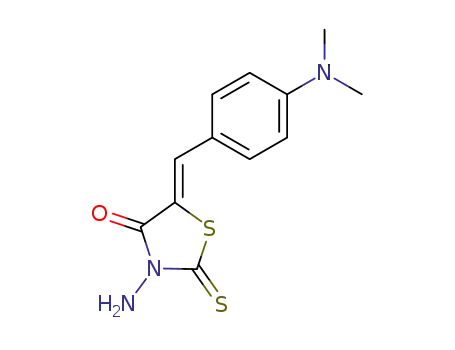 Molecular Structure of 35533-27-8 (3-AMINO-5-[1-(4-DIMETHYLAMINO-PHENYL)-METH-(Z)-YLIDENE]-2-THIOXO-THIAZOLIDIN-4-ONE)