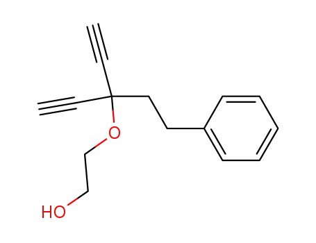 Molecular Structure of 1207551-01-6 (2-(1-ethynyl-1-phenethyl-prop-2-ynyloxy)-ethanol)