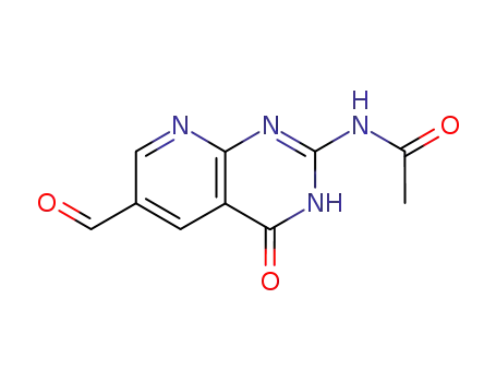 Molecular Structure of 87373-56-6 (Acetamide, N-(6-formyl-1,4-dihydro-4-oxopyrido[2,3-d]pyrimidin-2-yl)-)